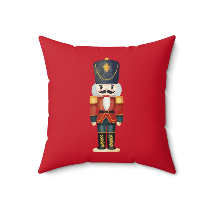 Nutcracker Faux Suede Square Pillow, Holiday Decor, Christmas Gifts, Home Accent, Decorative Pillow, Winter Vibes