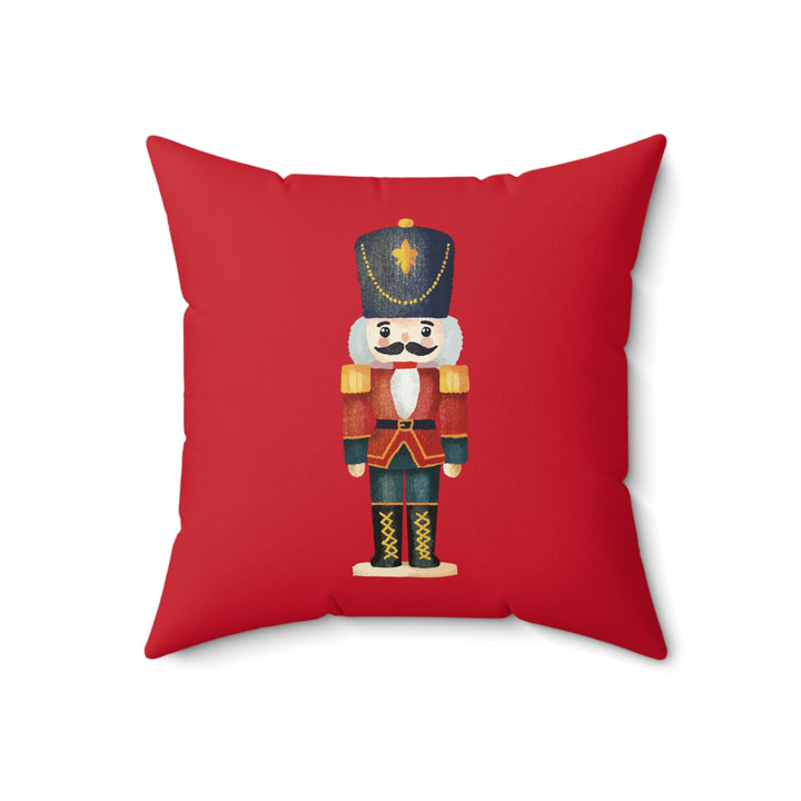Nutcracker Faux Suede Square Pillow, Holiday Decor, Christmas Gifts, Home Accent, Decorative Pillow, Winter Vibes