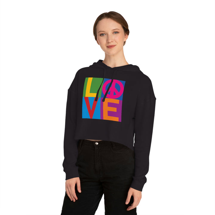 LOVE Women’s Cropped Hooded Sweatshirt