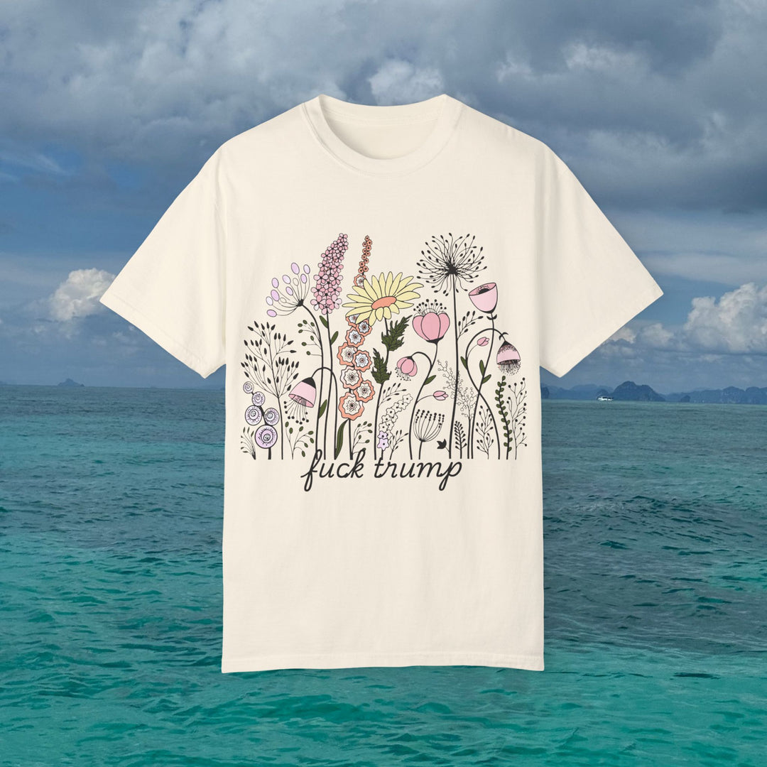 Wildflower Subtle Anti Trump TShirt Fuck Trump Shirt Comfort Colors® Tee Gift For Democrat Libs