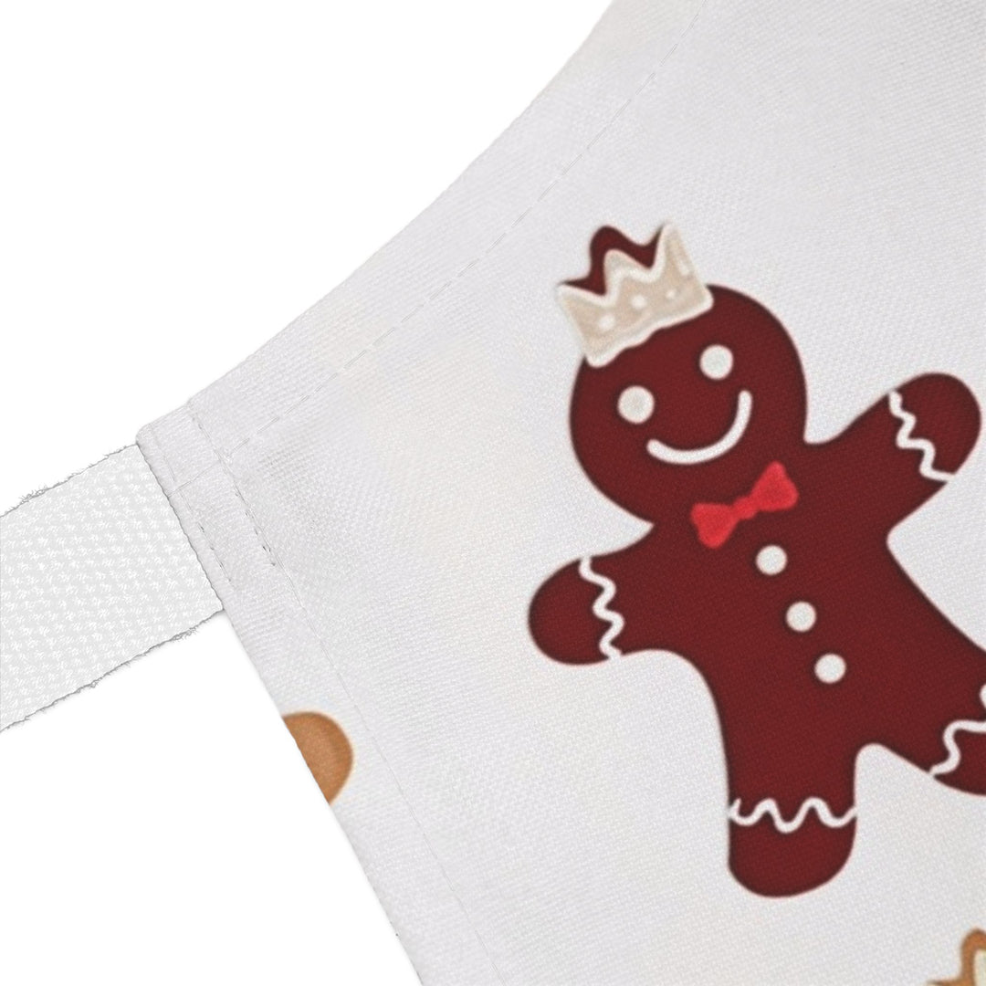 Gingerbread Pattern Apron Holiday Baking Kitchen Apron
