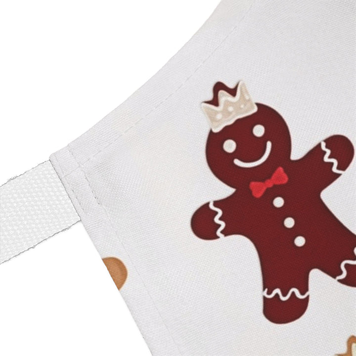 Gingerbread Pattern Apron Holiday Baking Kitchen Apron