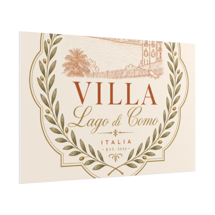 Villa Lago di Como Benvenuti Rolled Poster Vintage Italian Travel Art Print
