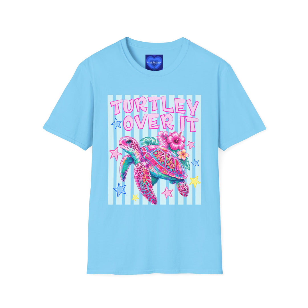 T-Shirt Turtley Over It' Colorful Sea Turtle Graphic Tee