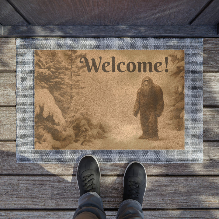 Bigfoot Sasquatch Yeti Welcome Doormat