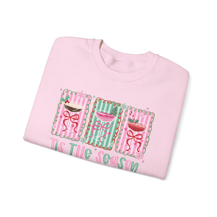 Holiday Gift Sweatshirt Tis The Season Design Festive Cocktails