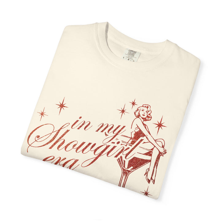 Showgirl Era Sweatshirt: Orange Faux Glitter Print, Vintage Concert Style