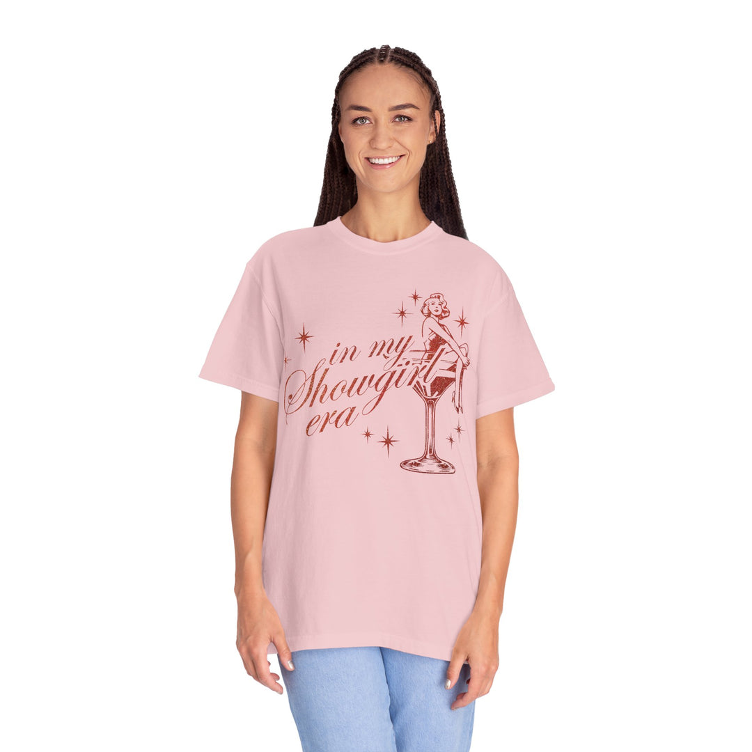 Showgirl Era Sweatshirt: Orange Faux Glitter Print, Vintage Concert Style
