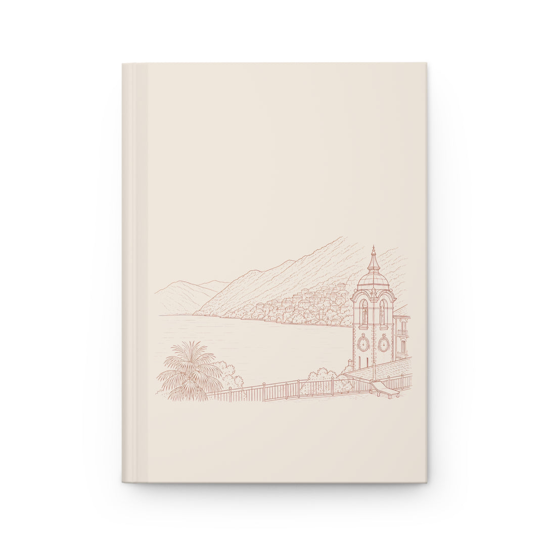 Villa Lago di Como Lakeside Sketch Hardcover Journal Travel Notebook, Daily Planner and Guest Book