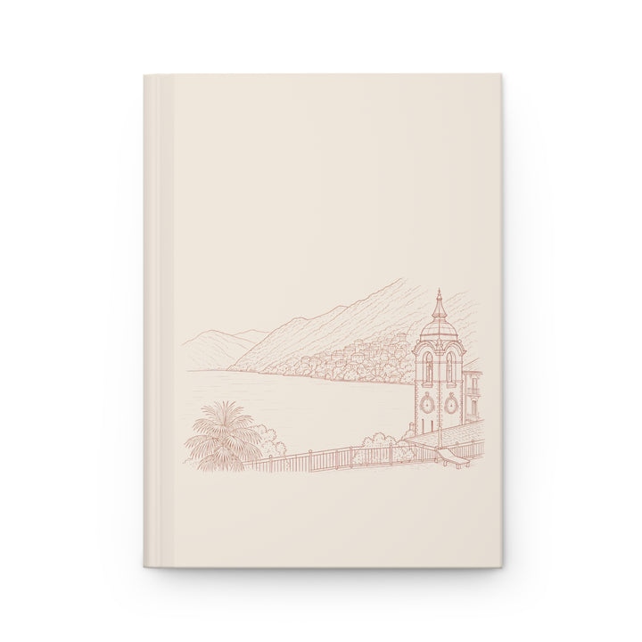 Villa Lago di Como Lakeside Sketch Hardcover Journal Travel Notebook, Daily Planner and Guest Book