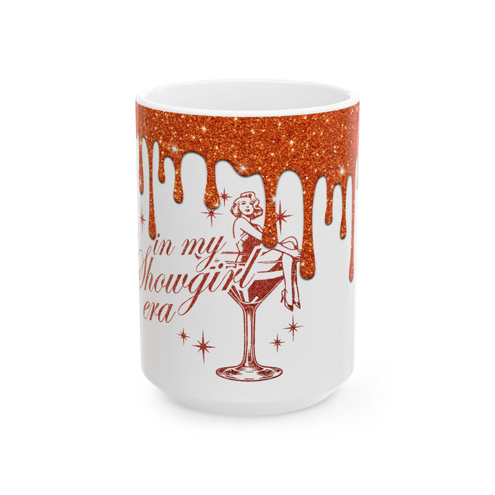Showgirl Era Ceramic Mug, Glitter Coffee Cup, Unique Gift for Her, Retro Style Mug