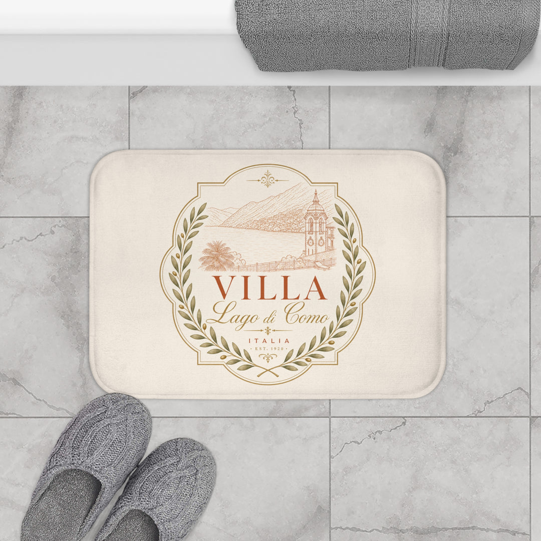 Villa Lago di Como Decorative Bath Mat Italian Villa Bathroom Rug