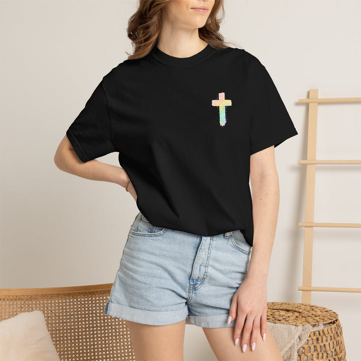 Christian Prayer TShirt The Lord's Prayer Watercolor Rainbow Design Our Father
