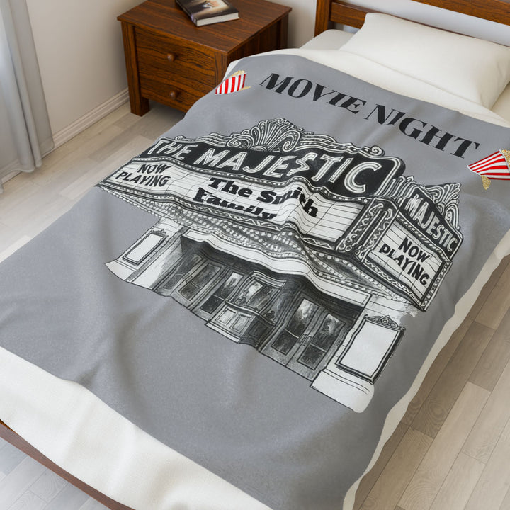 Personalized 'The Majestic' Movie Night Velveteen Plush Blanket