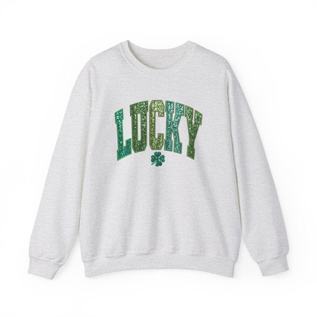 Lucky Sequin-Look Printed Unisex Oversized Sweatshirt