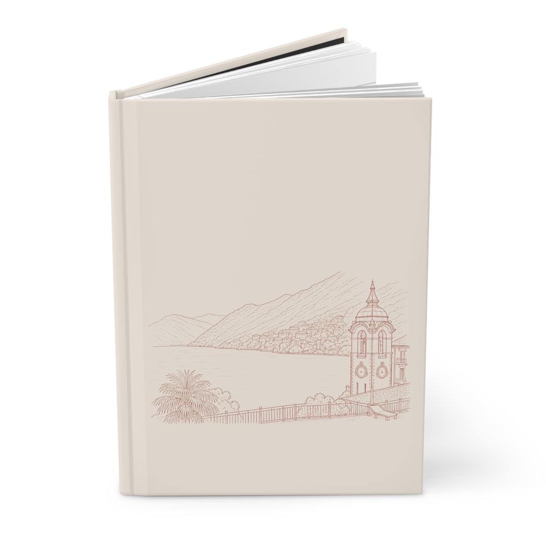 Villa Lago di Como Lakeside Sketch Hardcover Journal Travel Notebook, Daily Planner and Guest Book