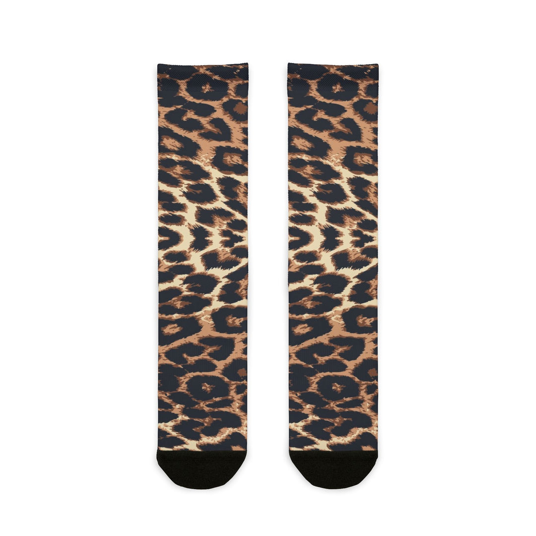 Leopard Print Crew Socks