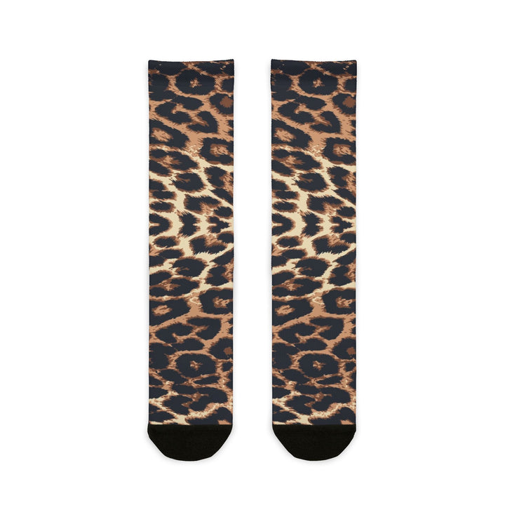 Leopard Print Crew Socks