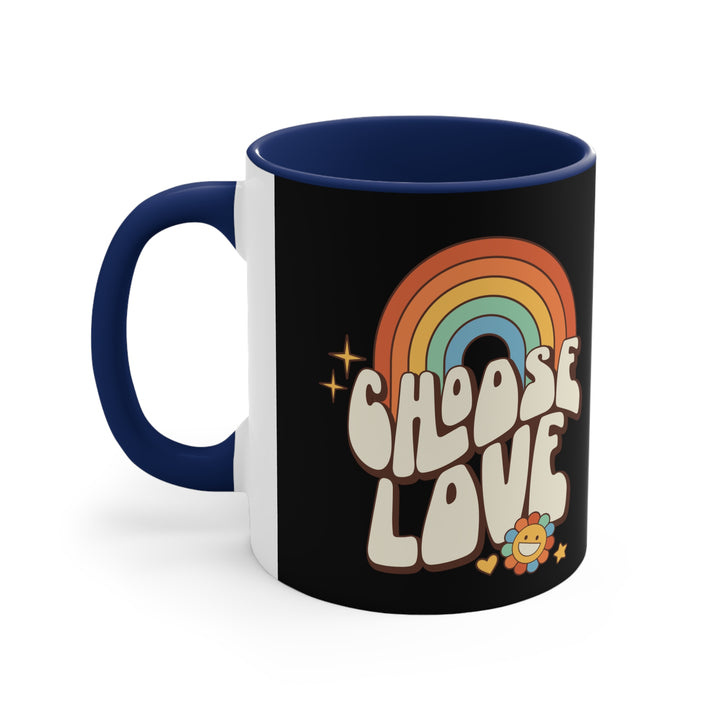 Choose Love Rainbow Accent Coffee Mug, 11oz