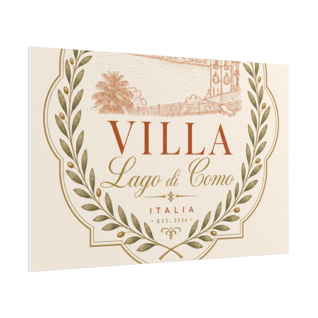 Villa Lago di Como Benvenuti Rolled Poster Vintage Italian Travel Art Print