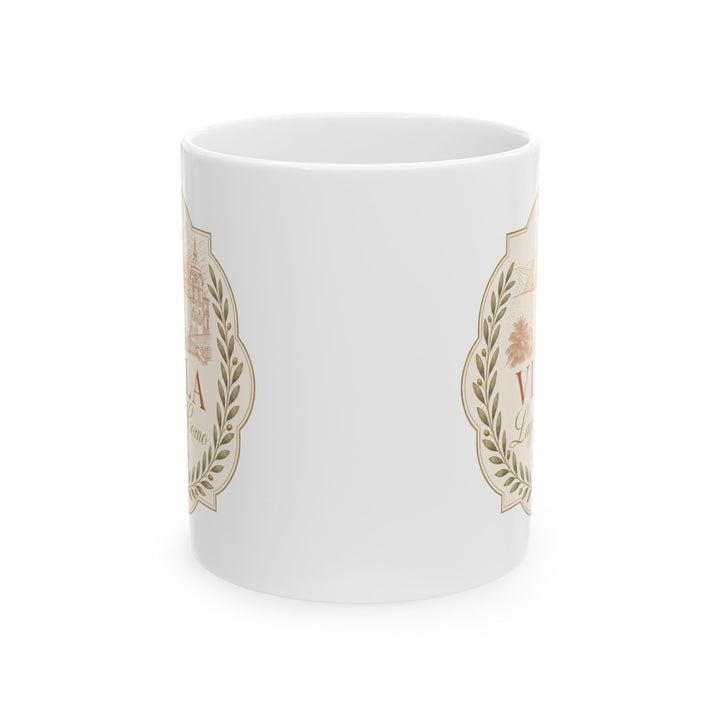 Floral Mom Coffee Mug — "Best Mom" Ceramic Tea Cup (11oz, 15oz)