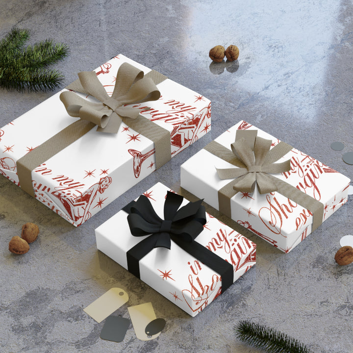 Retro Showgirl Era Gift Wrapping Paper, Stylish Gift Wrap for All Occasions, Holiday Wrapping