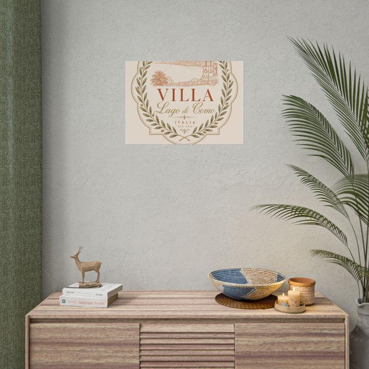 Villa Lago di Como Benvenuti Rolled Poster Vintage Italian Travel Art Print