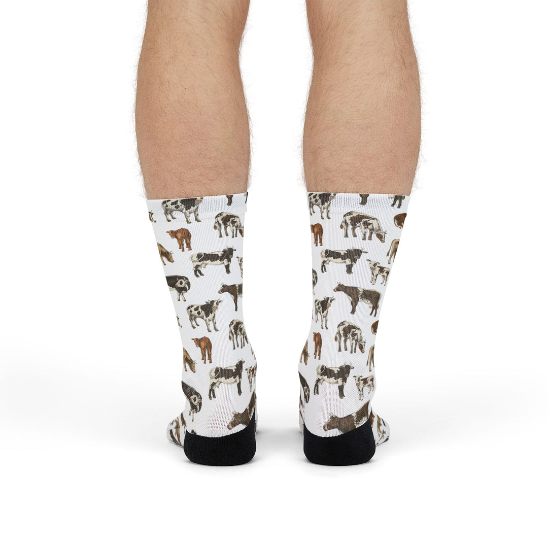 Cow Print Socks for Farmers and Farm Life Lovers