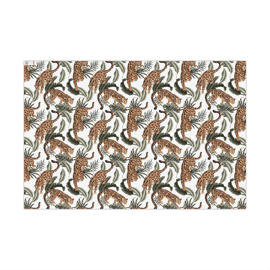 Leopard Botanical Gift Wrap Paper Stylish Trendy Wrapping for Special Occasions Christmas Wrapping Paper
