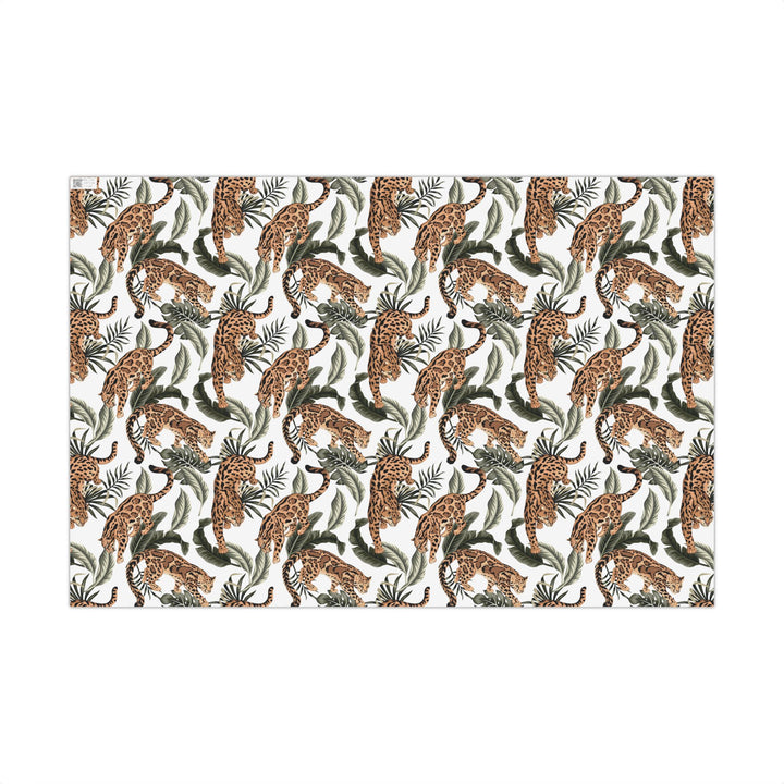 Leopard Botanical Gift Wrap Paper Stylish Trendy Wrapping for Special Occasions Christmas Wrapping Paper