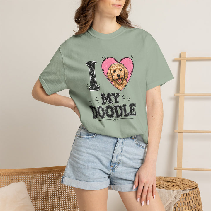 I Heart My Doodle T-Shirt Cute Doodle Dog Lover Tee