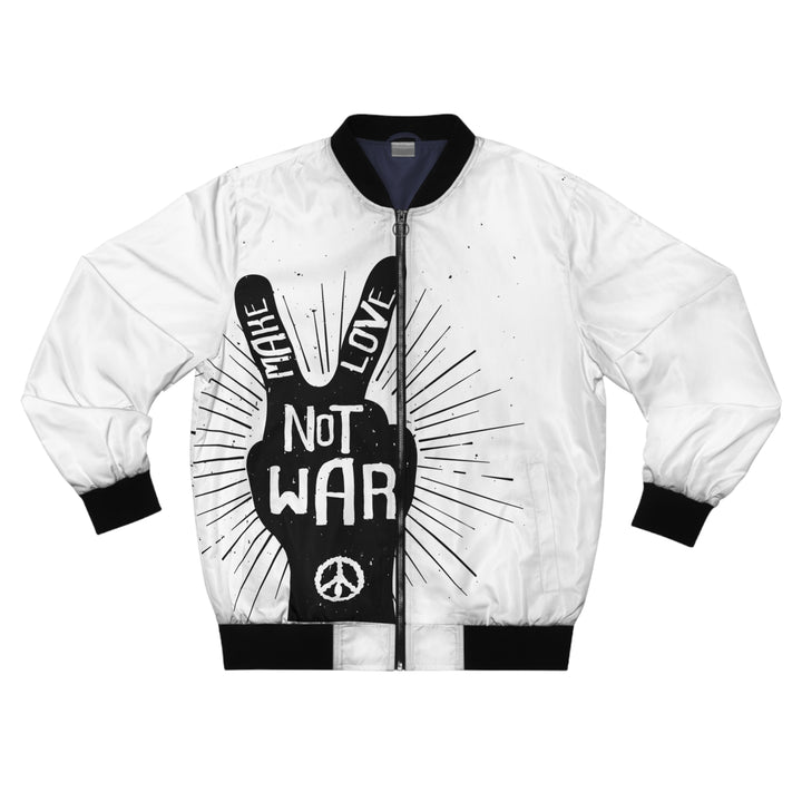 Hand Peace Sign Men's Bomber Jacket