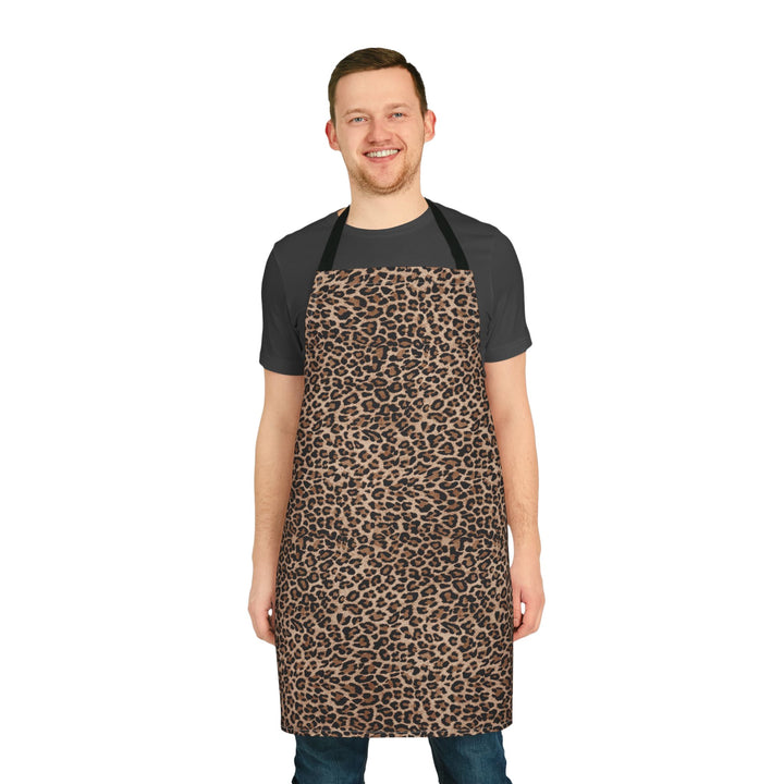 Leopard Print Apron — Bold Animal-Print Kitchen Apron