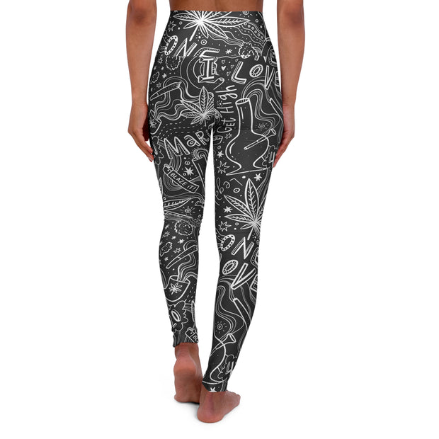 High Waisted Yoga Leggings (AOP)