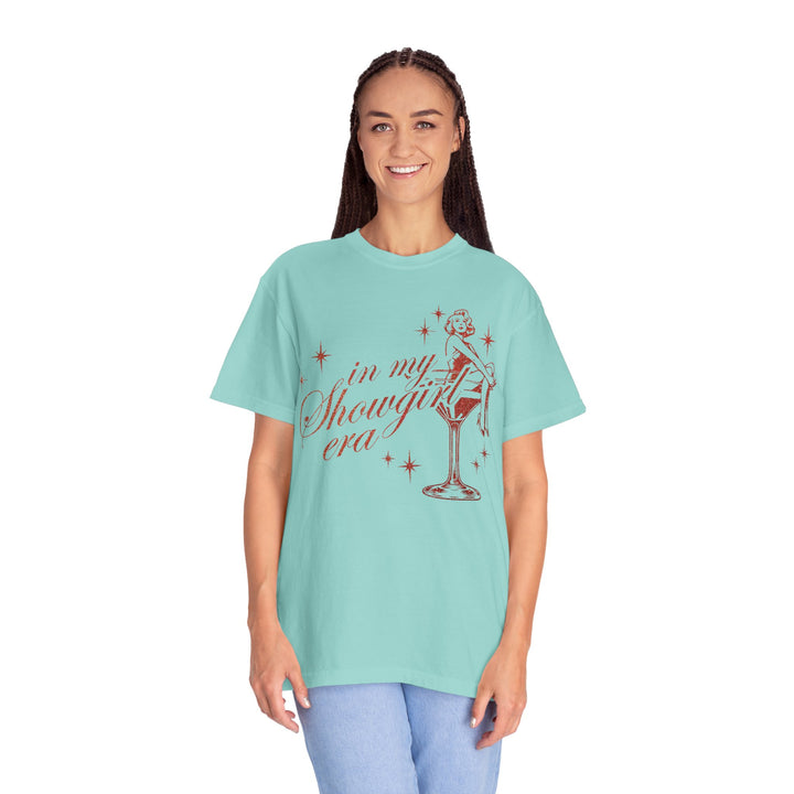 Showgirl Era Sweatshirt: Orange Faux Glitter Print, Vintage Concert Style