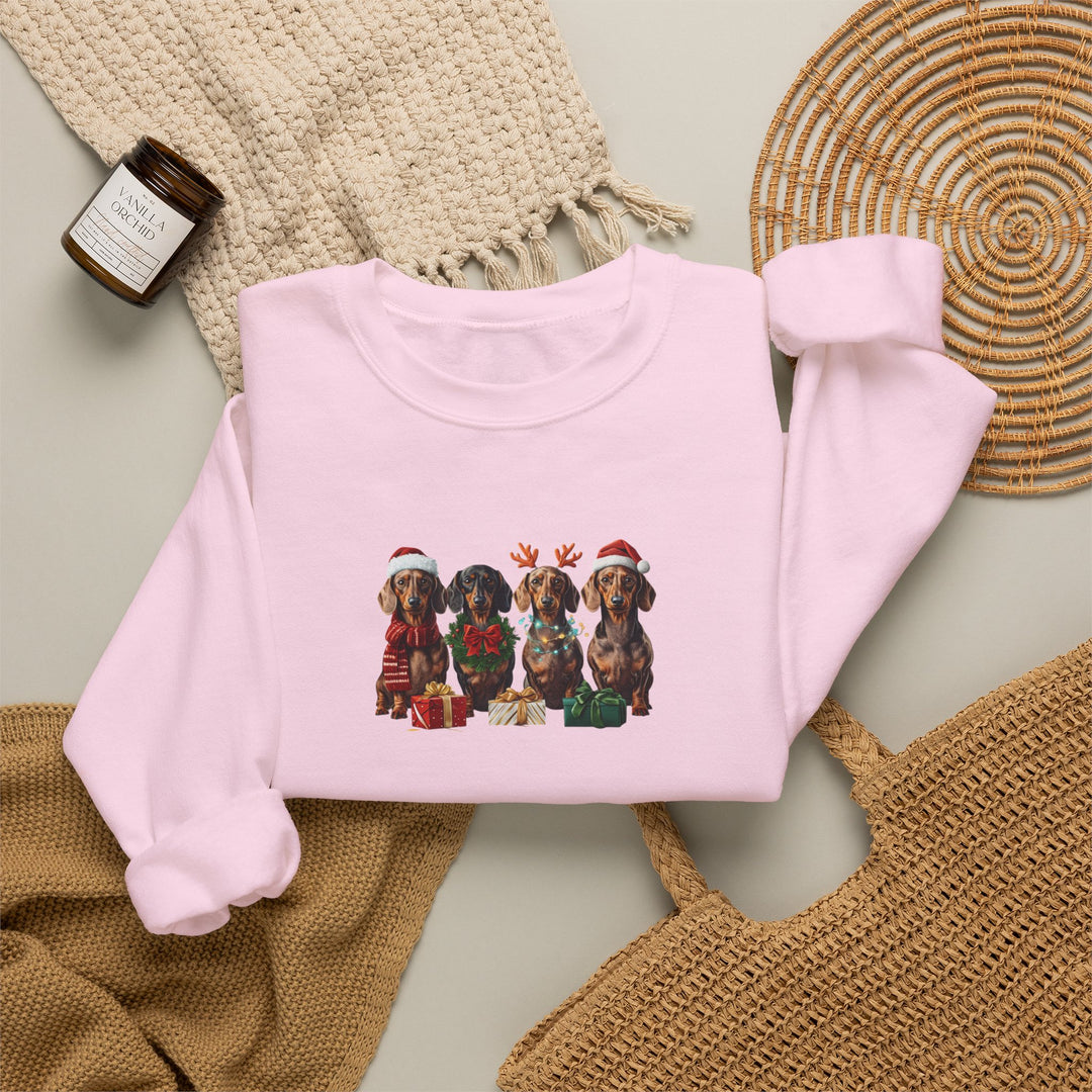 Dachshund Christmas Sweatshirt, Wiener Dog Holiday Sweatshirt, Dog Lover Gift, Cute Doxie Crewneck, Merry Christmas Pullover