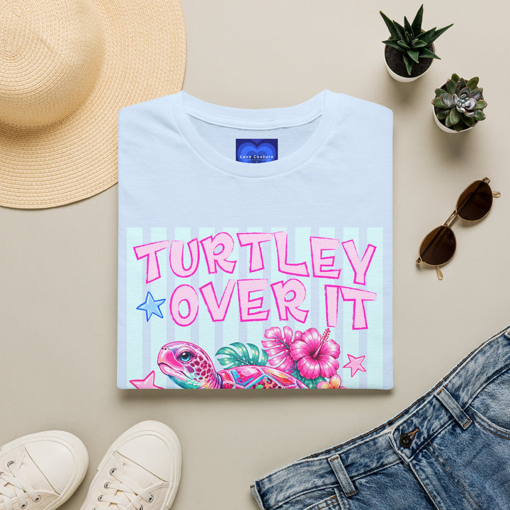 T-Shirt Turtley Over It' Colorful Sea Turtle Graphic Tee