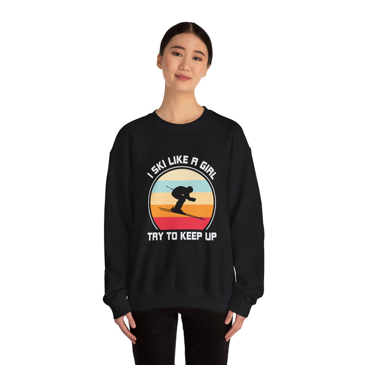 Ski Like A Girl Unisex Heavy Blend™ Crewneck Sweatshirt
