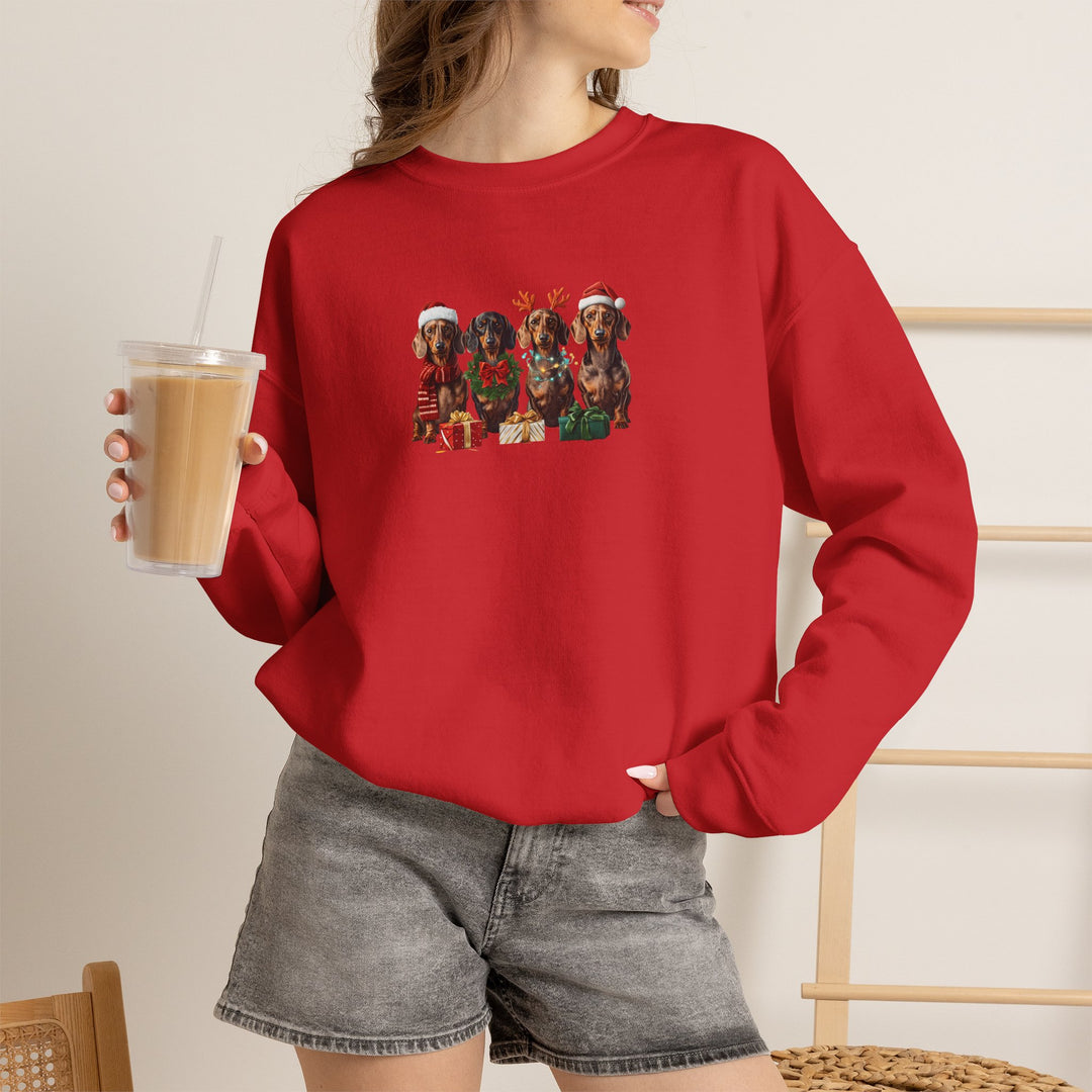Dachshund Christmas Sweatshirt, Wiener Dog Holiday Sweatshirt, Dog Lover Gift, Cute Doxie Crewneck, Merry Christmas Pullover