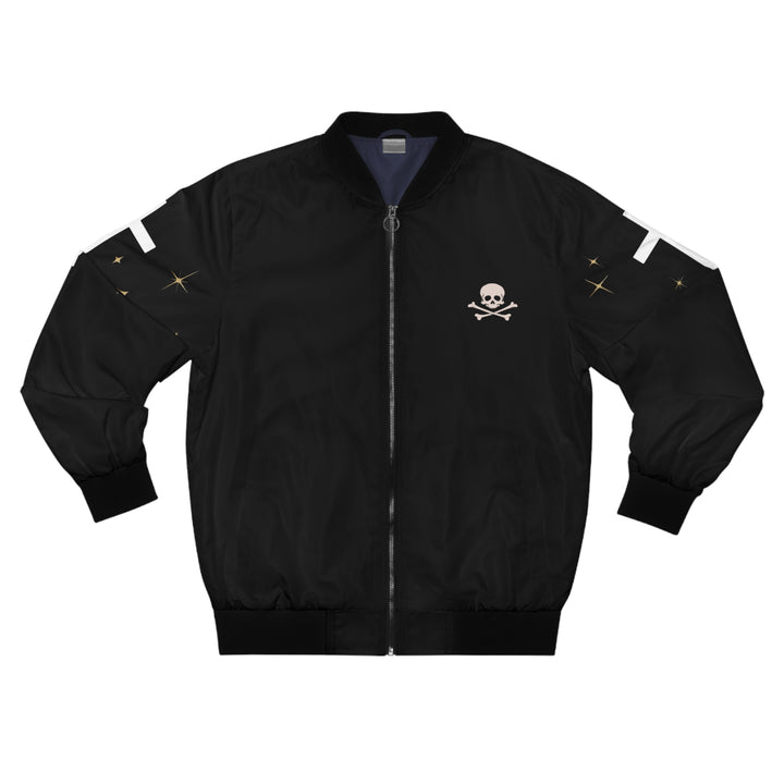 Skull and Crossbones Men's Bomber Jacket Gothic Outerwear