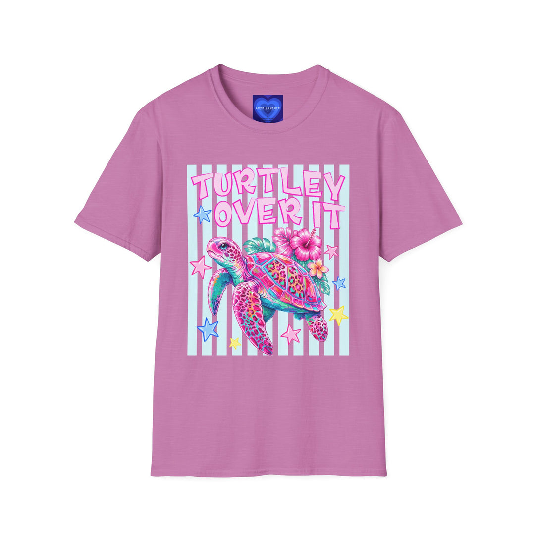 T-Shirt Turtley Over It' Colorful Sea Turtle Graphic Tee