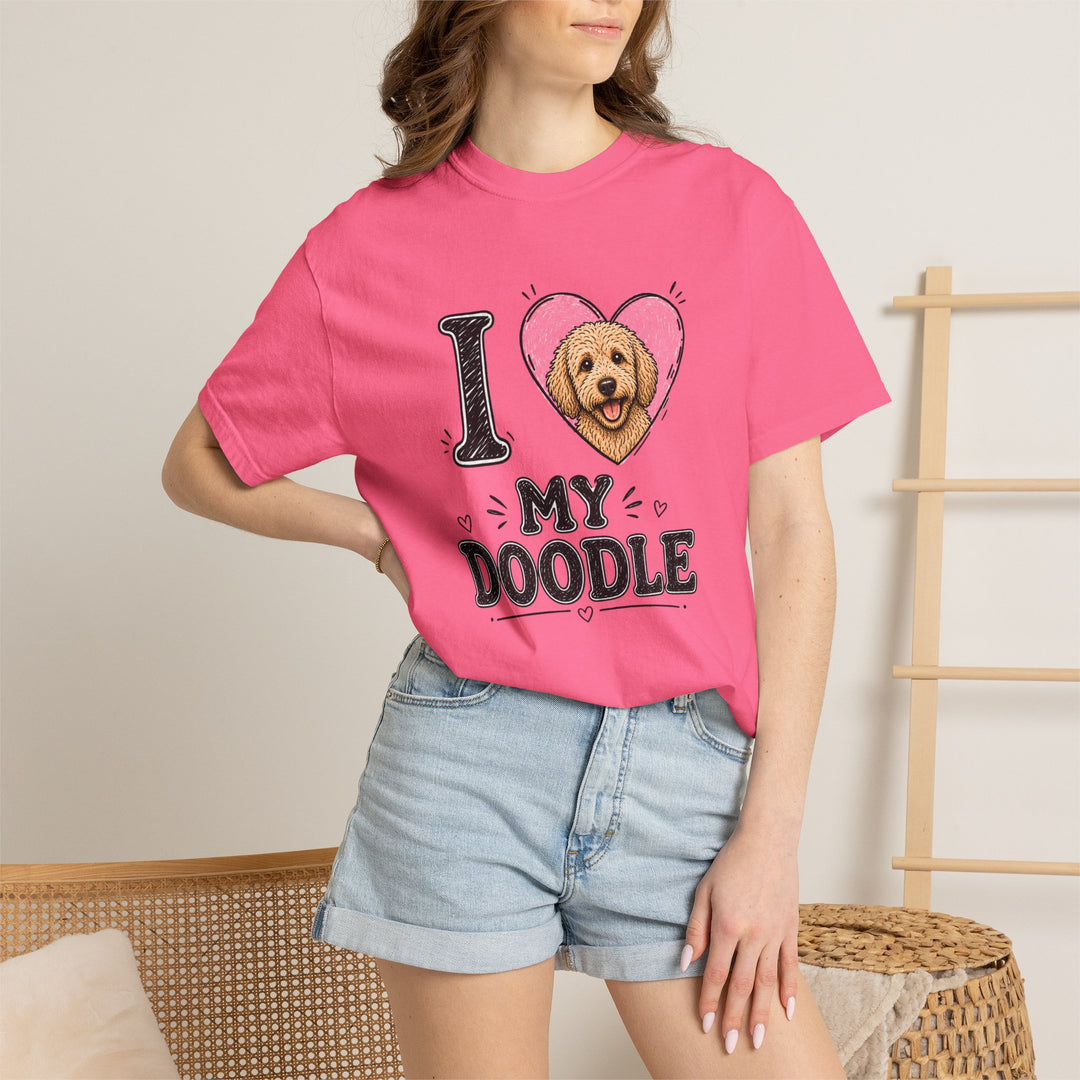 I Heart My Doodle T-Shirt Cute Doodle Dog Lover Tee