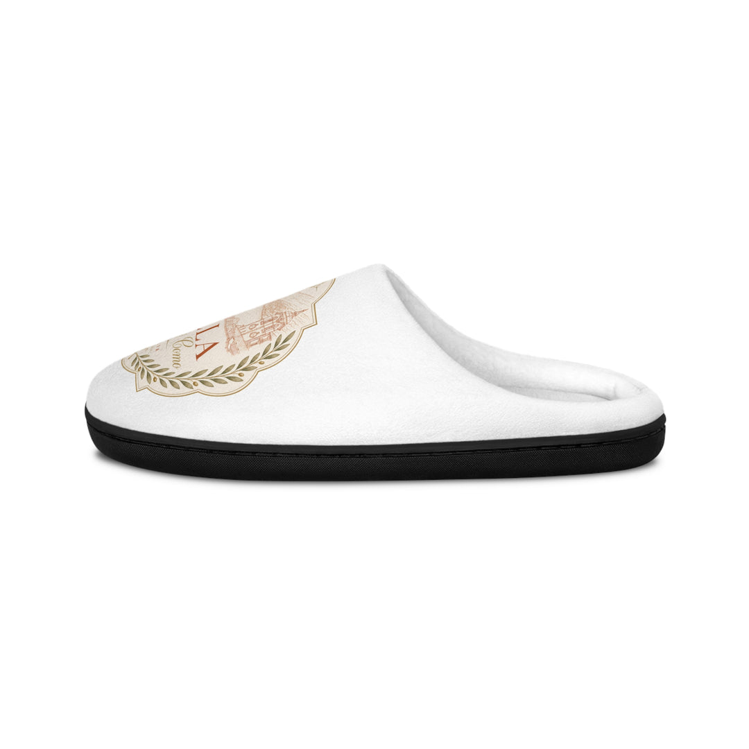 Villa Crest Men's Indoor Slippers — Cozy Home House Emblem Design