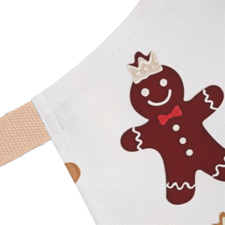Gingerbread Pattern Apron Holiday Baking Kitchen Apron