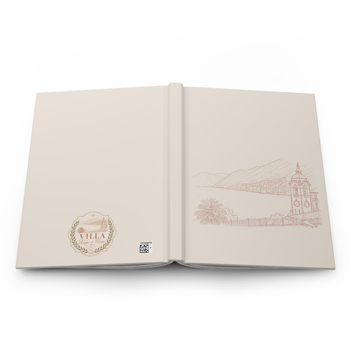 Villa Lago di Como Lakeside Sketch Hardcover Journal Travel Notebook, Daily Planner and Guest Book