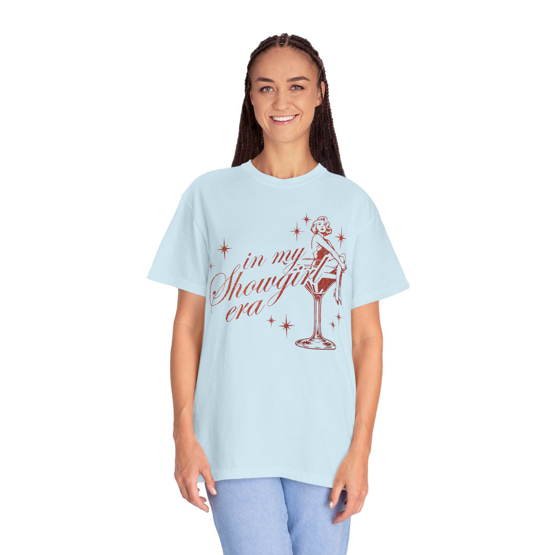 Showgirl Era Sweatshirt: Orange Faux Glitter Print, Vintage Concert Style
