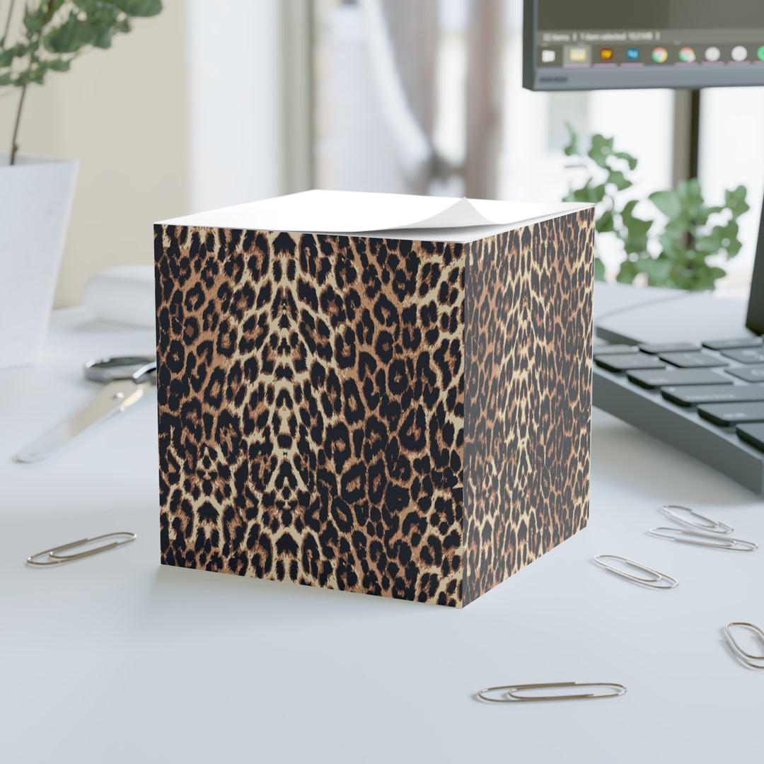 Leopard Print Note Cube Animal Print Memo Sticky Notes
