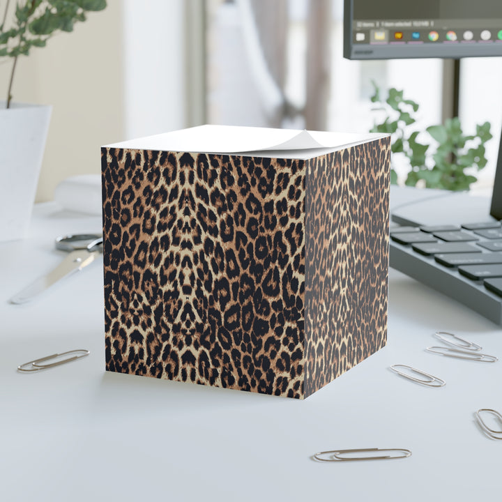Leopard Print Note Cube Animal Print Memo Sticky Notes
