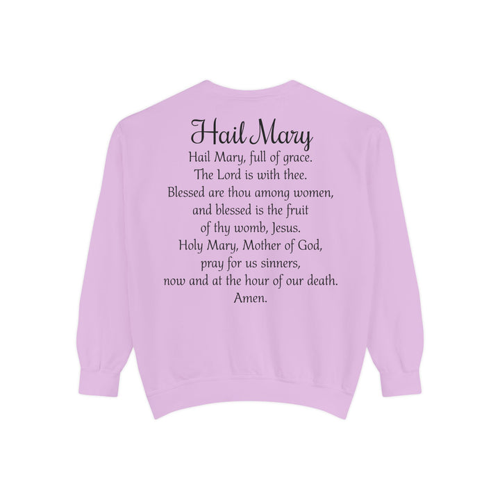 Comfort Colors Virgin Mary Hail Mary Prayer Unisex Sweatshirt Our Lady Of Guadalupe