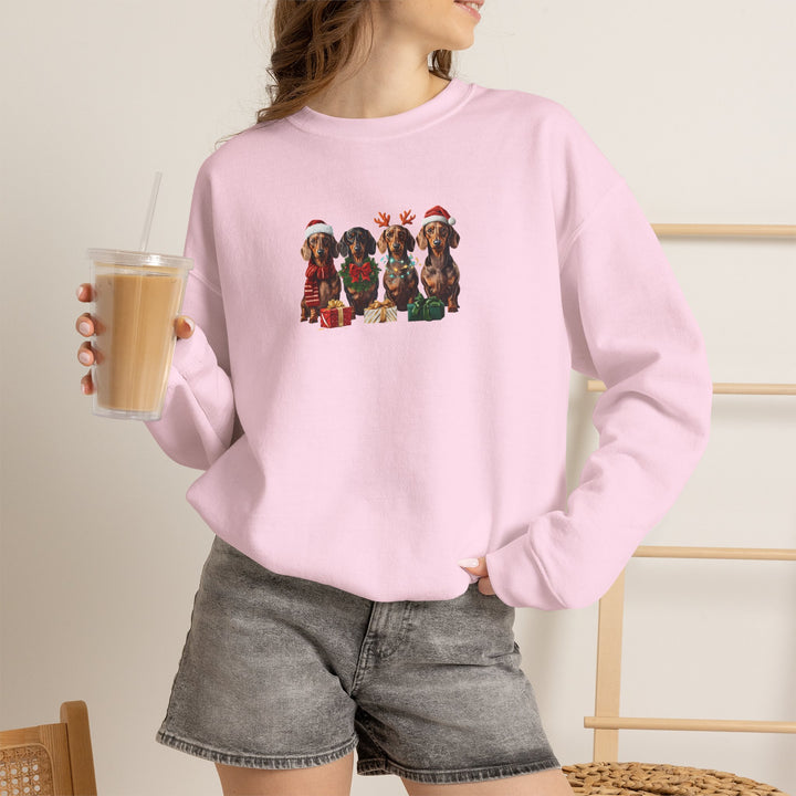 Dachshund Christmas Sweatshirt, Wiener Dog Holiday Sweatshirt, Dog Lover Gift, Cute Doxie Crewneck, Merry Christmas Pullover